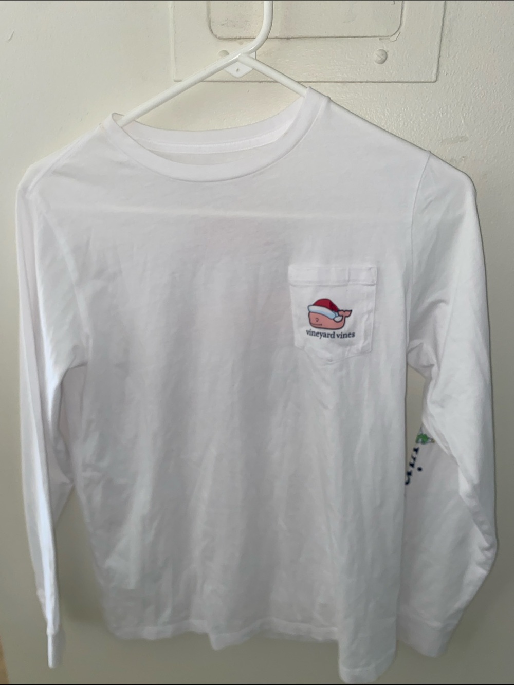 VINEYARD VINES MERRY CHRISTMAS LONG SLEEVE T SHIRT MED 12/14 KIDS